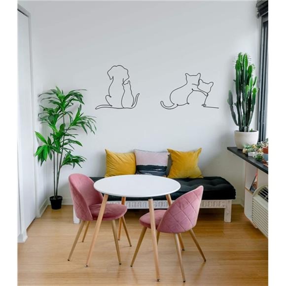 Metal Cat Wall Decor | Cat Wall Art | Metal Wall Art | Minimalist Room - Picture 3 of 7